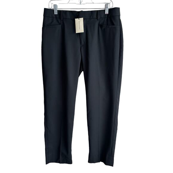 Banana Republic Petite Siena Slim Straight Ankle Wool Trouser Pant black 10 - Picture 2 of 9